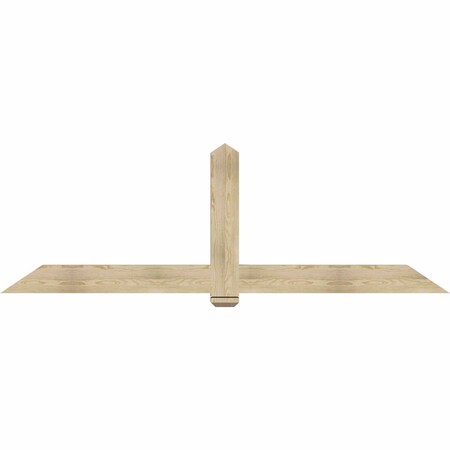 Ekena Millwork Eugene Rough Sawn Timber Gable Bracket, Douglas Fir, 96"W x 32"H x 4"D x 6"F, 8/12 Pitch GBW096X32X0406EUG00RDF